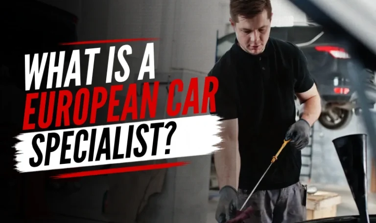 European car specialist servicing a luxury vehicle at Arnpro Automotive Croydon