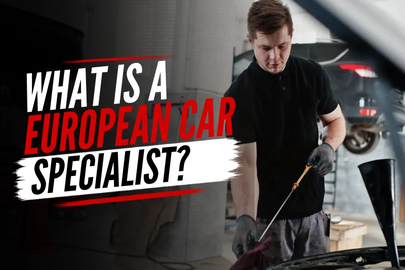 European car specialist servicing a luxury vehicle at Arnpro Automotive Croydon